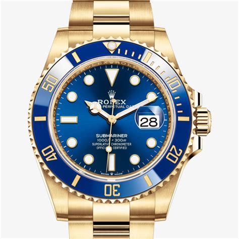 rolex submariner 41mm yellow gold.